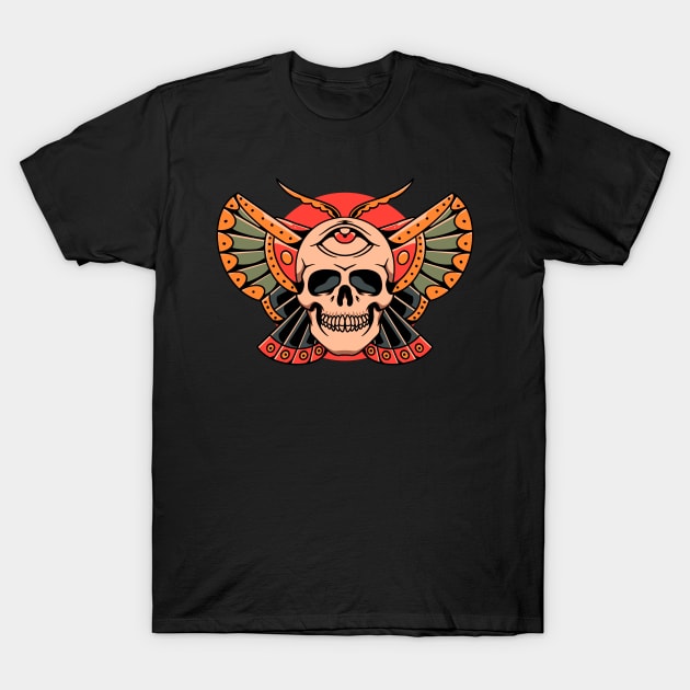 skull butterfly tattoo T-Shirt by donipacoceng